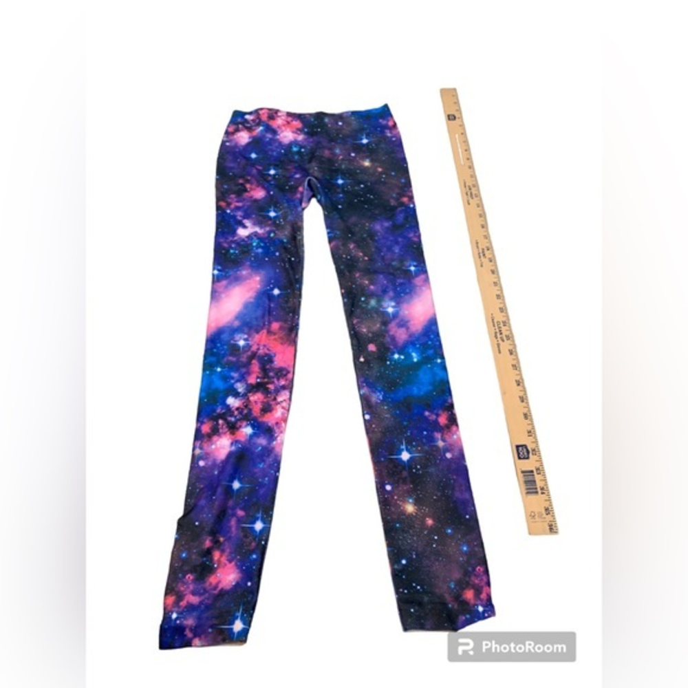 Women's NOBO Size M 7/9 Stretch Spandex LEGGINGS Purple Blue Pink Astrology NWOT